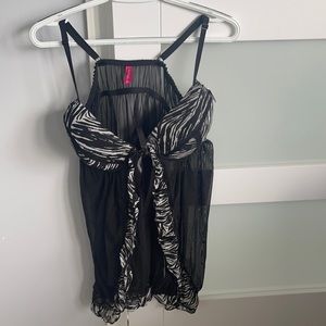 Pucker Up Intimates Black Mesh Lingerie